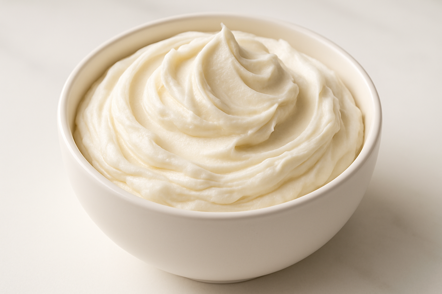 whipped body butter in a bowl no label